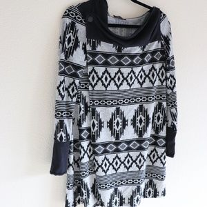 Dolce Bianca Hooded Drape Front Cardigan